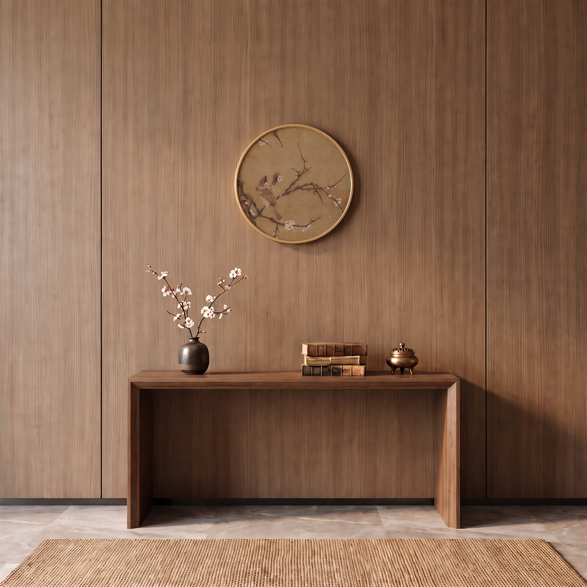 Plumwhisper Round Wall Art  400x400