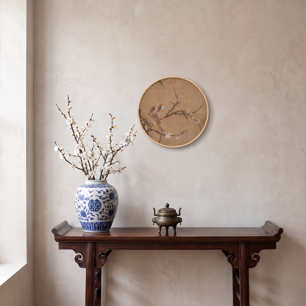 Plumwhisper Round Wall Art  400x400