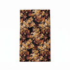 Midnight Blossom – Black & Gold Floral Brocade Gongfu Tea Mat