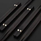 Noir Ginkgo Silver Leaf Ebony Chopsticks