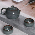 Leaf Crackle Tea Pot Cup Set