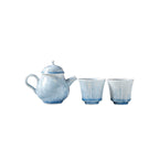 Snowflake Kiln-Transformed Crystal Tea Set
