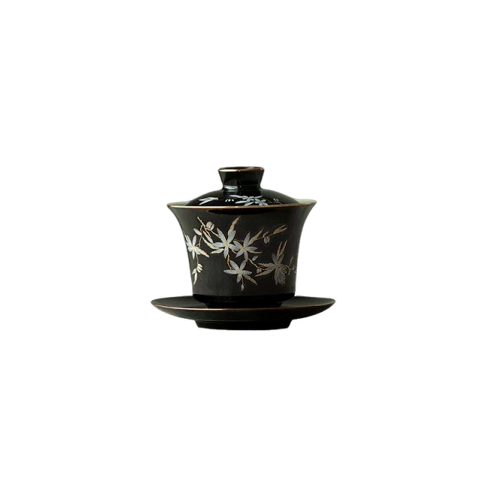 Black Gold Glaze Hand-painted Tea Set