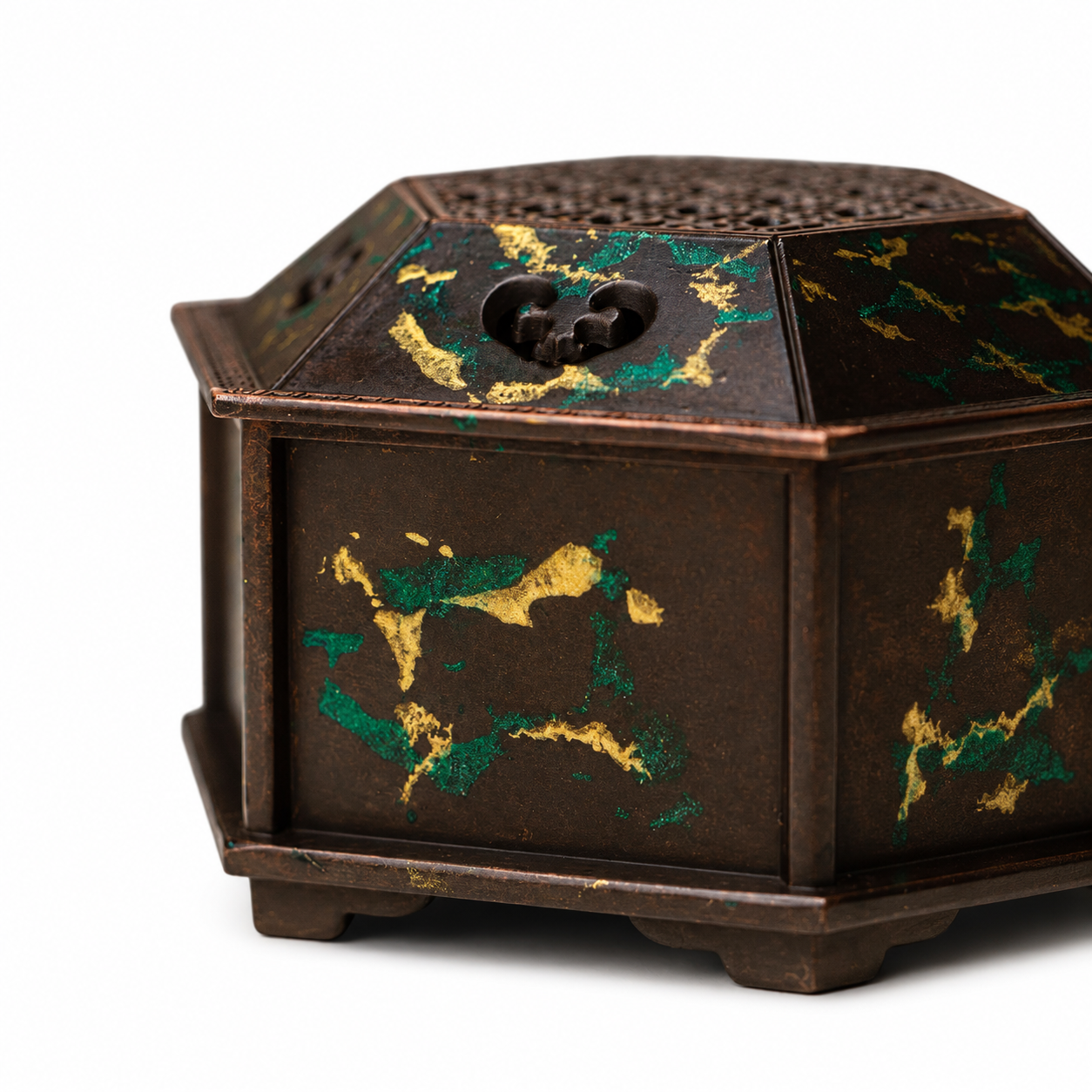 HexaMori Gilded Incense Burner Gift Set