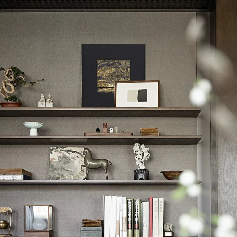 Gilded Fabric Wall Painting 380x380