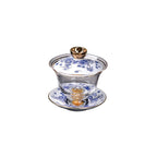 Chinese Tea Cup with Lid - Fong's Golden Traditional Gaiwan