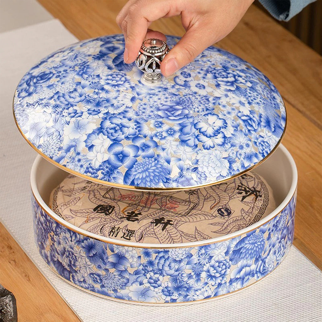 Enamel Painted Tea Cake Storage Box