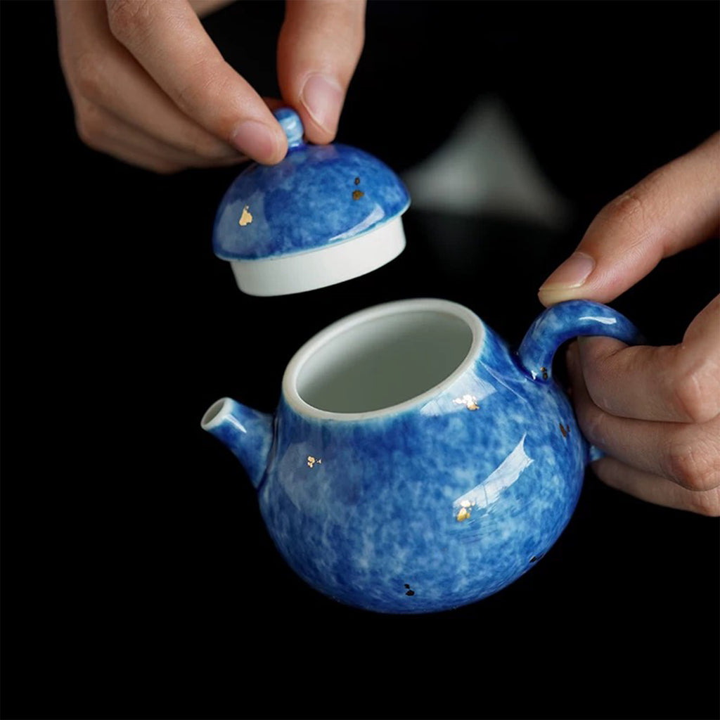 Snowflake Blue Tea Set