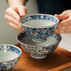 Hand-Painted Antique-Style Maple Bowl