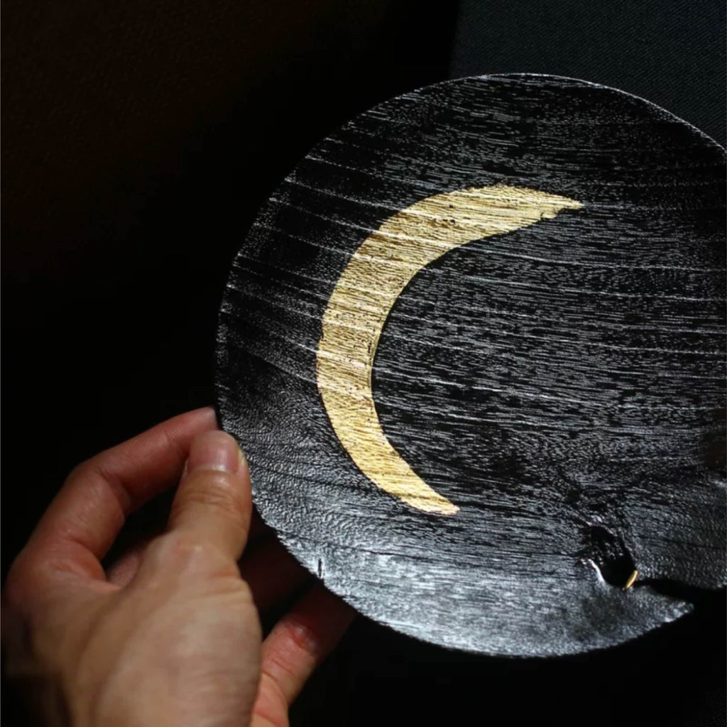 Taomujian Camphor Lacquered Large Tea Tray - Moon - Handcrafted, Only One Limited