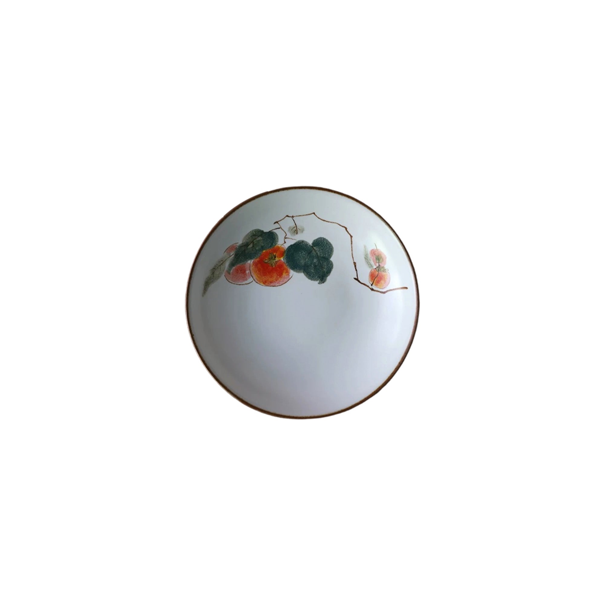 Hand-Painted Autumn Harvest Persimmon Plate