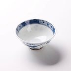 Blue and White Hand-painted Porcelain Bowl with Blue Glaze