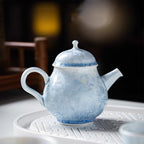 Snowflake Kiln-Transformed Crystal Tea Set