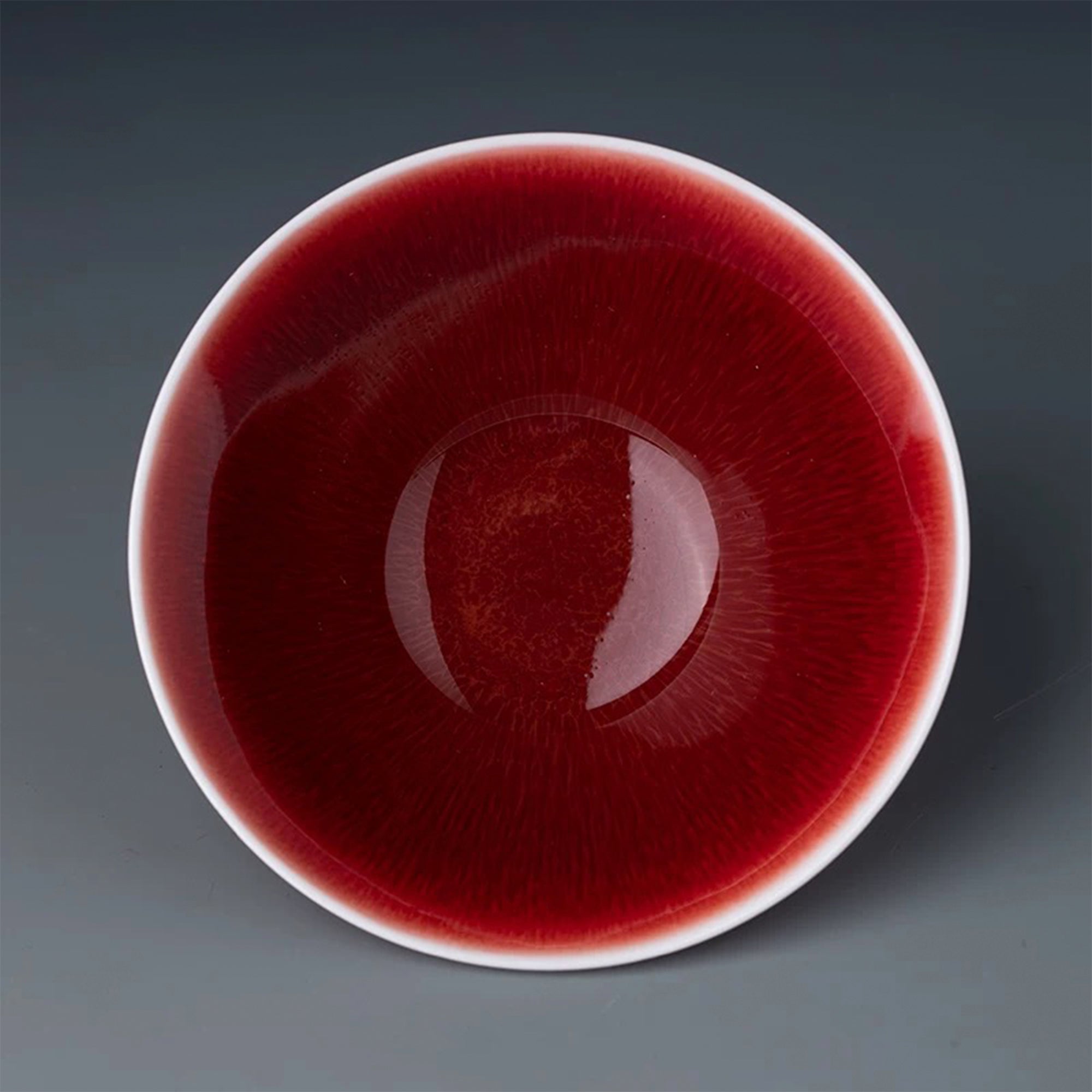 Lang Red Glaze Handcrafted Fine Porcelain Tea Cup