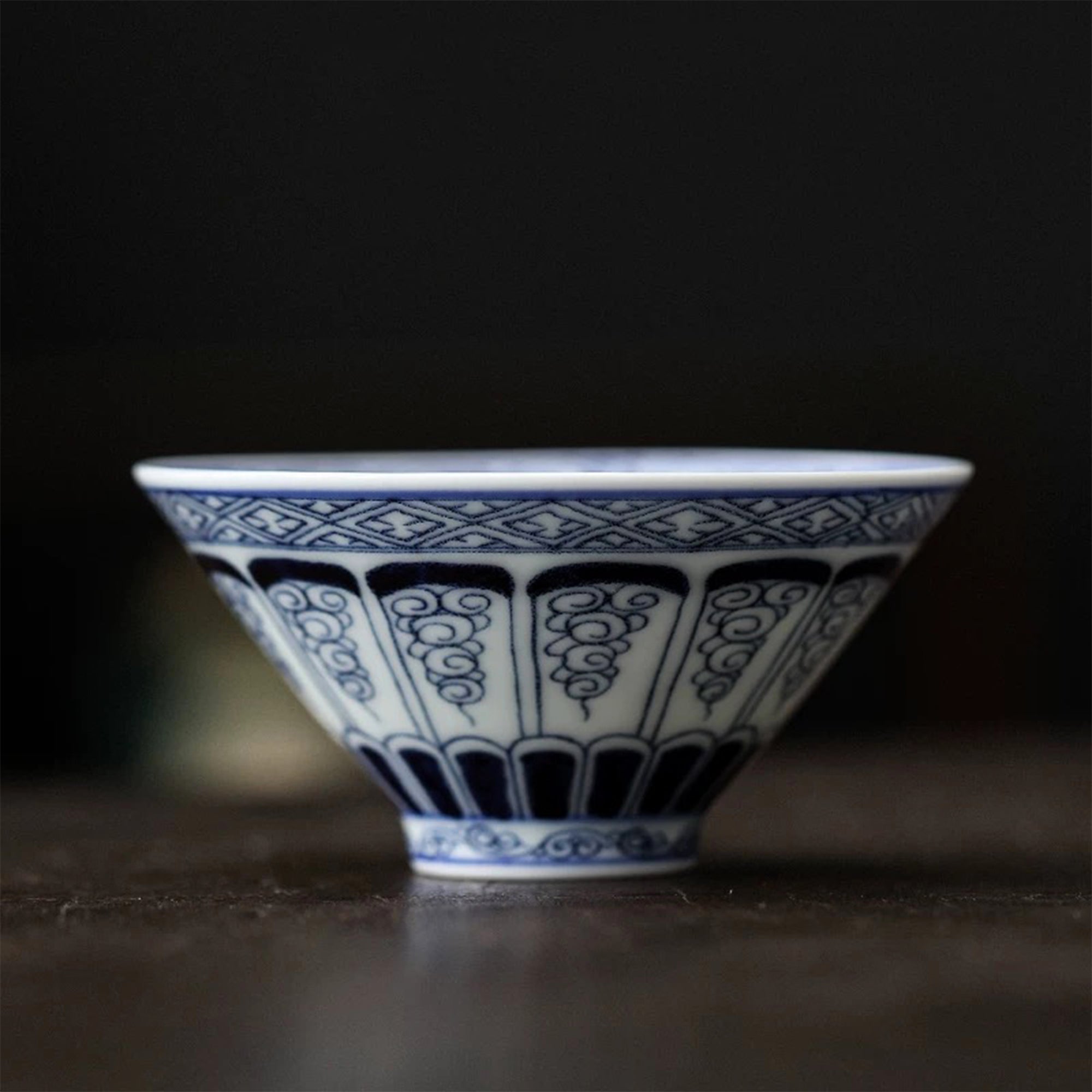 Hand-Painted Scrollwork Tea Cup