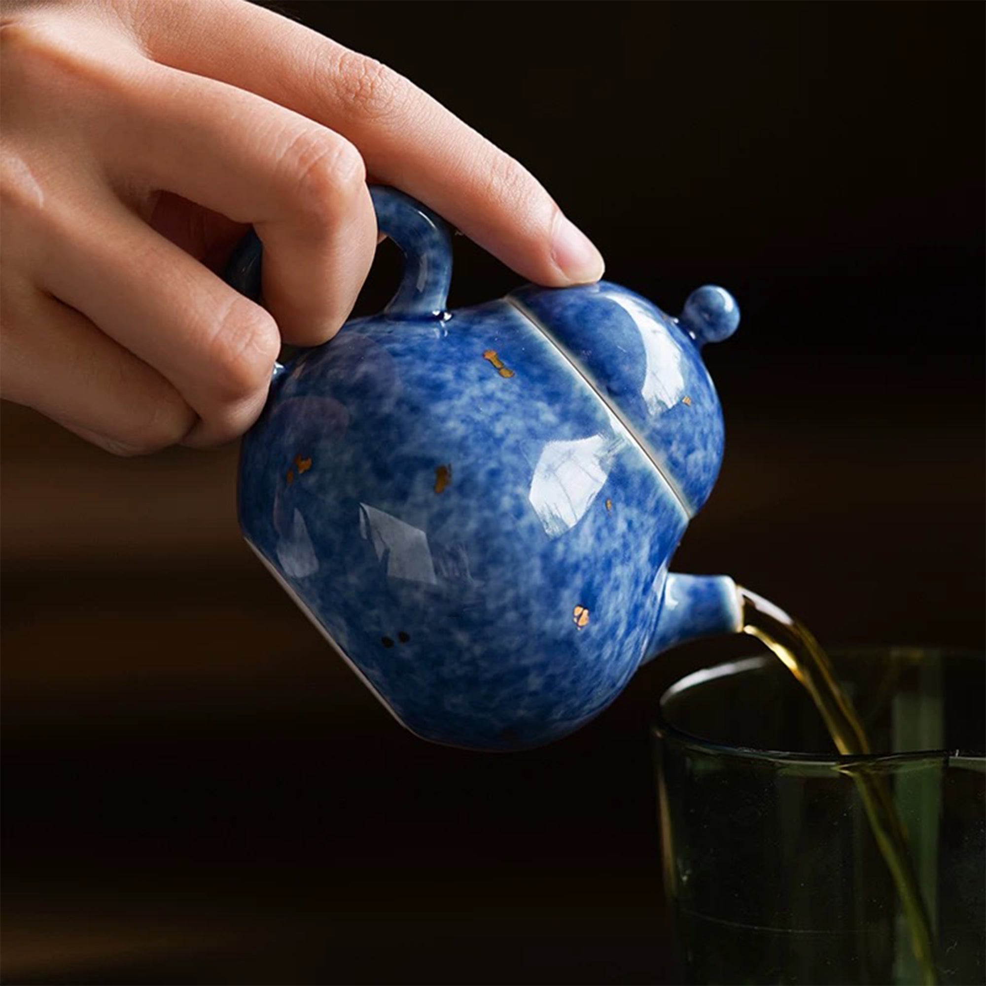 Snowflake Blue Tea Set