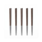 Kuro Wenge Steel Chopsticks 5 in a set