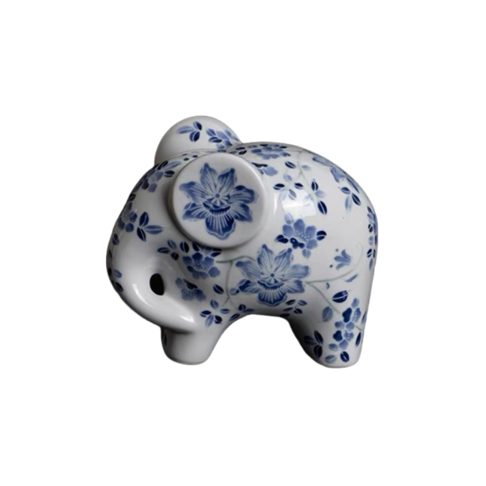 Blue-White Porcelain Elephant Pair