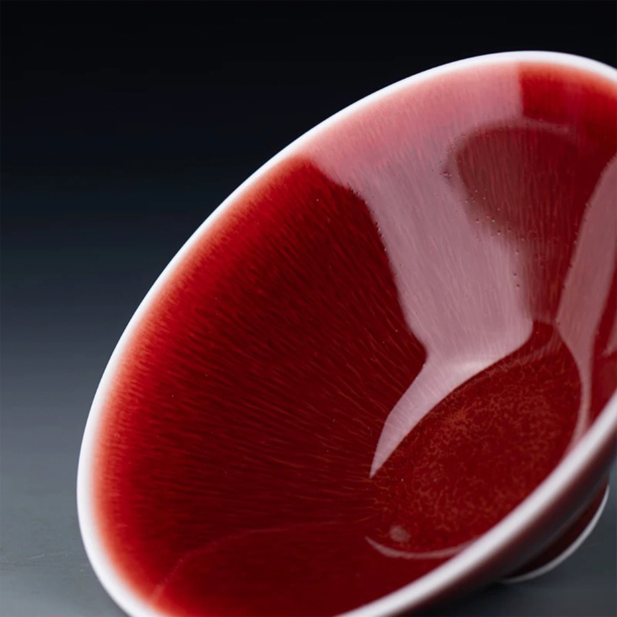Lang Red Glaze Handcrafted Fine Porcelain Tea Cup