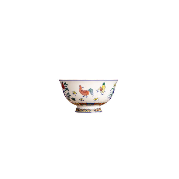 Hand-Painted Antique-Style Golden Harvest Ceramic Bowl