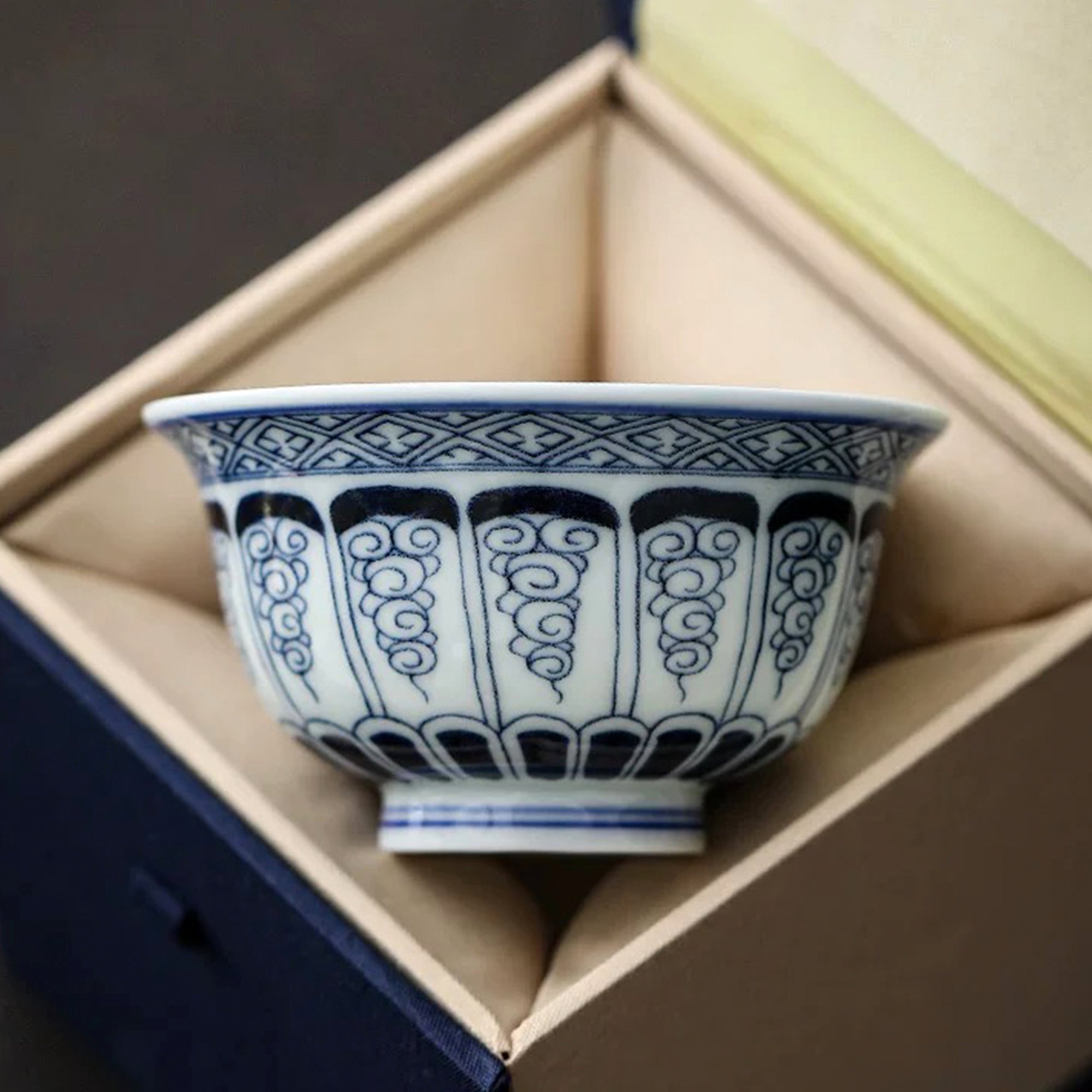 Hand-Painted Scrollwork Tea Cup