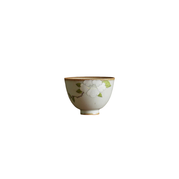 Handpainted Bloom Ceramic Tea Cup Set