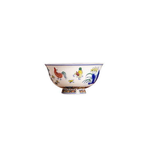 Antique-Style Golden Harvest Ceramic Bowl