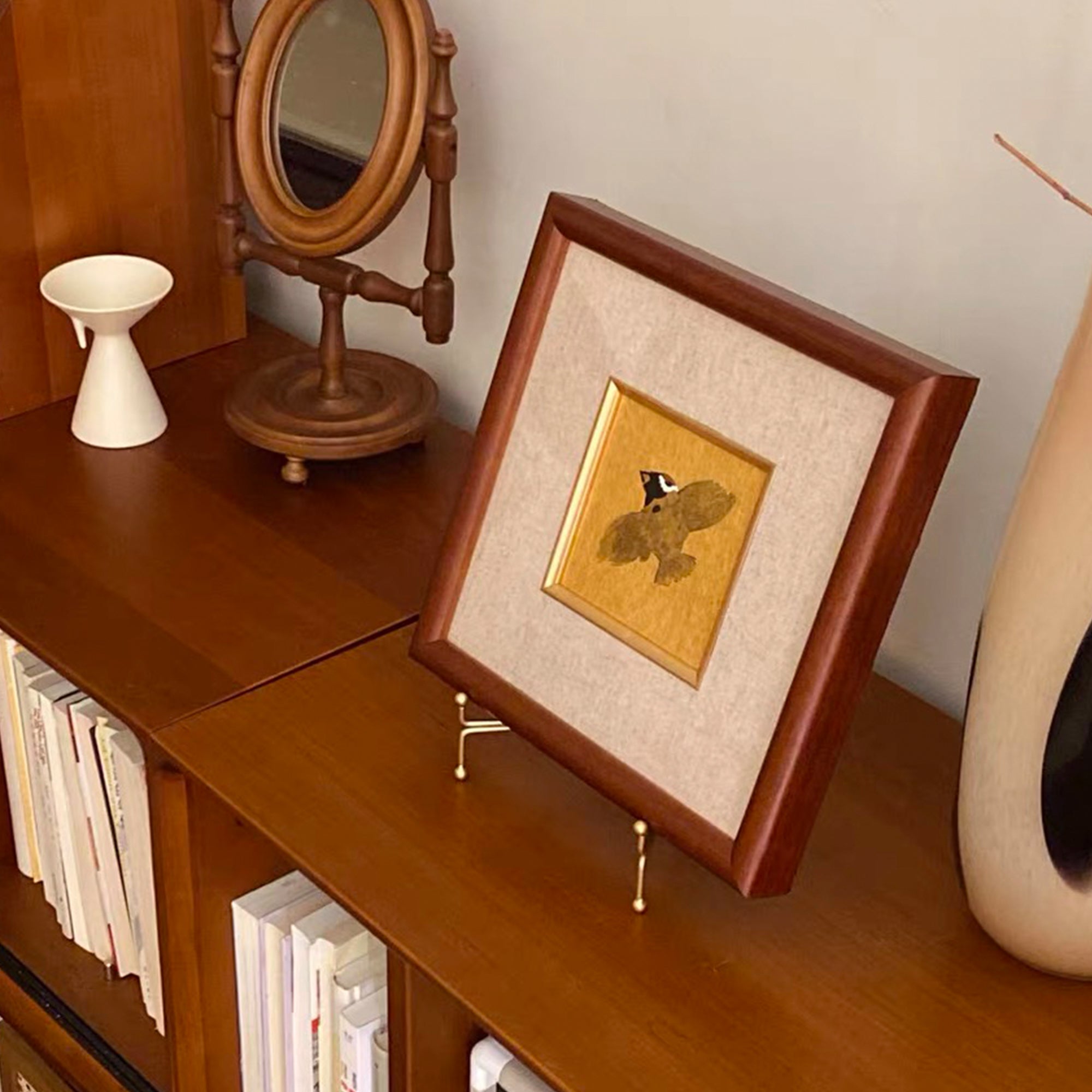 Golden Blessing Auspicious Bird Hand Painted Wall Art  270x270