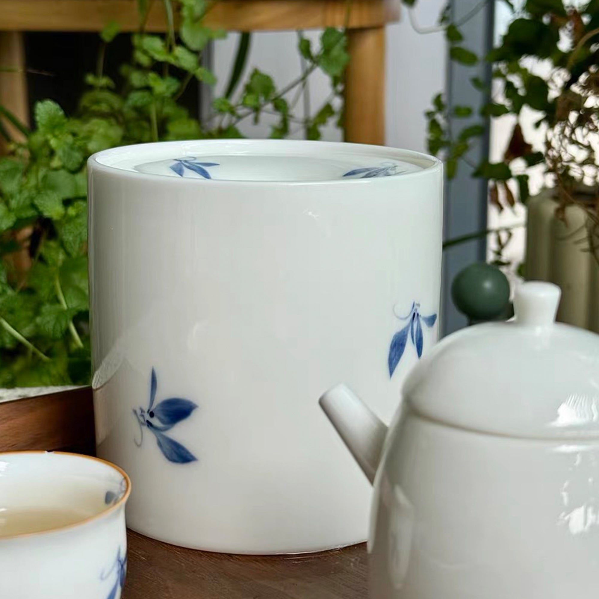 Hand-Painted Butterfly Orchid Ashtray