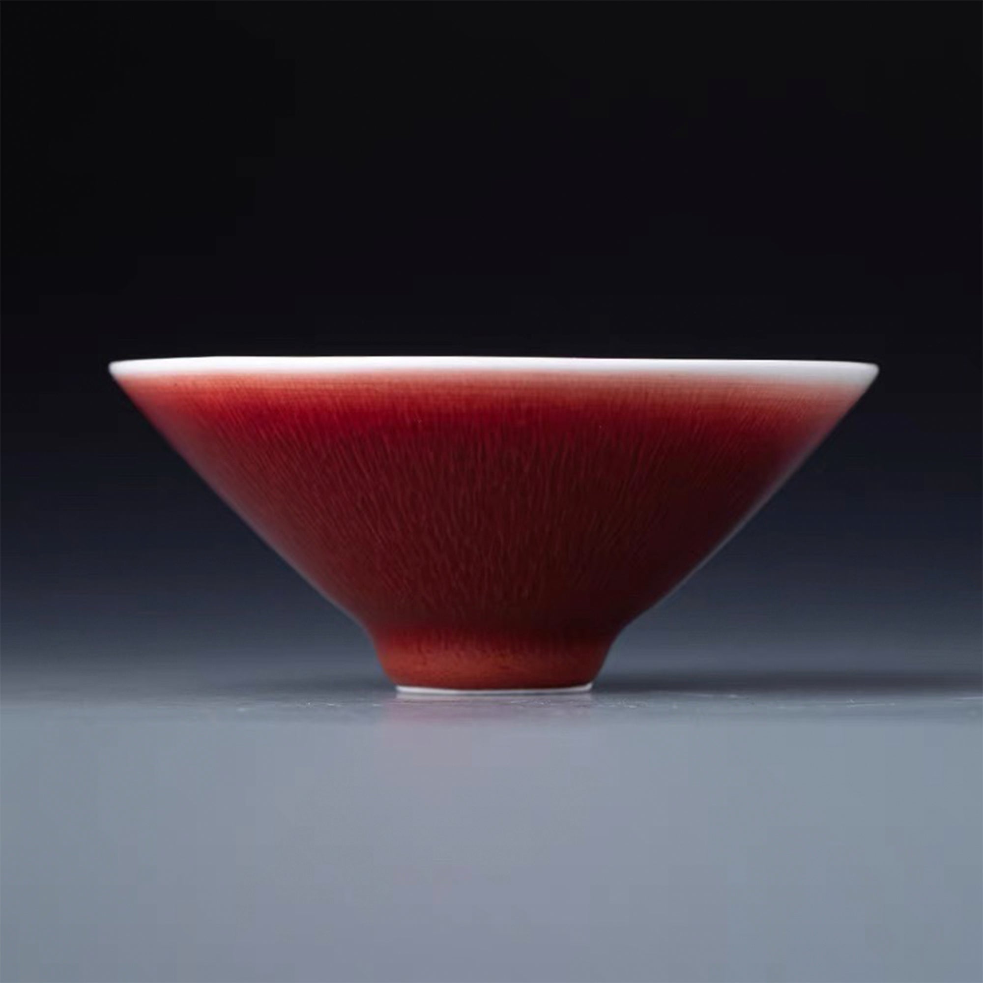 Lang Red Glaze Handcrafted Fine Porcelain Tea Cup