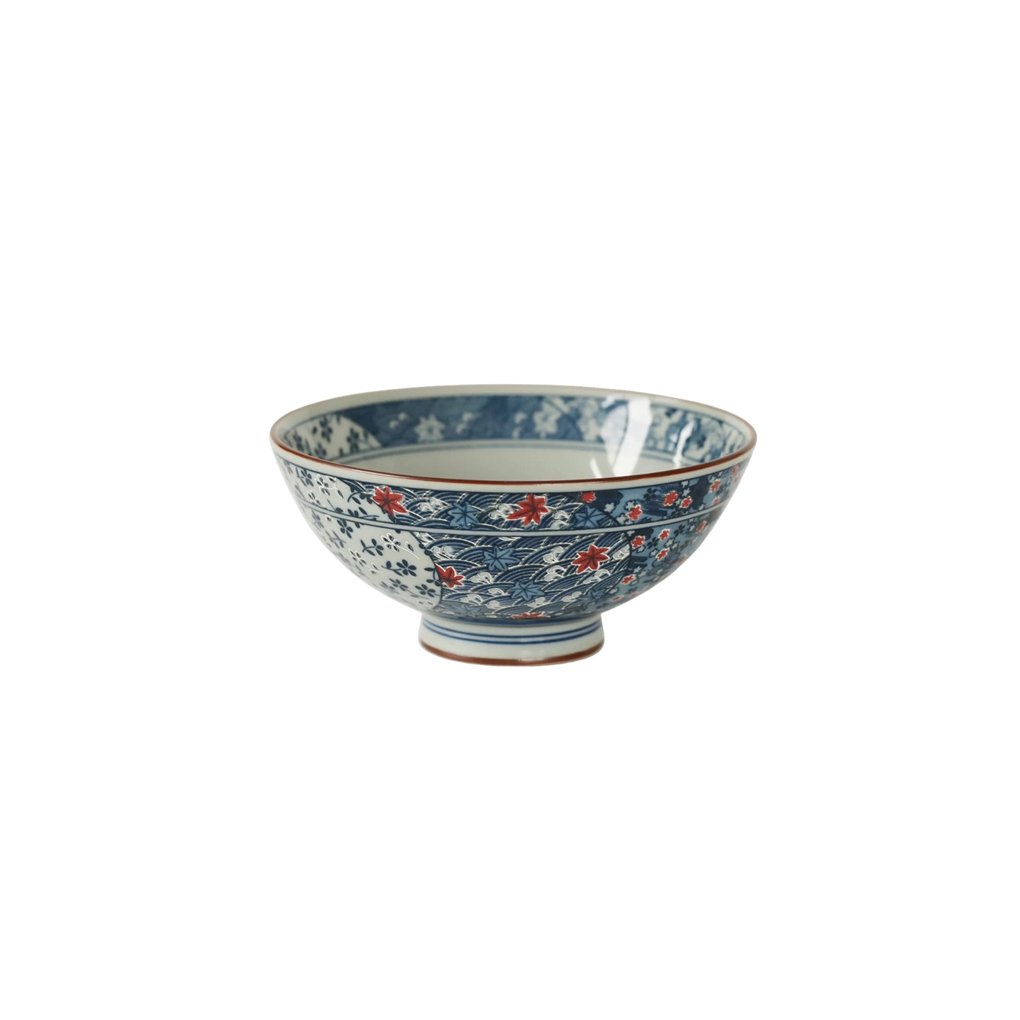 Hand-Painted Antique-Style Maple Bowl