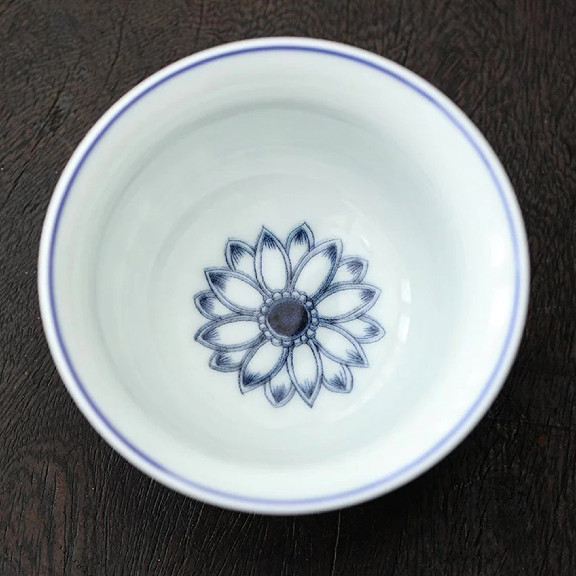 Hand-Painted Scrollwork Tea Cup