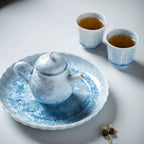 Snowflake Kiln-Transformed Crystal Tea Set