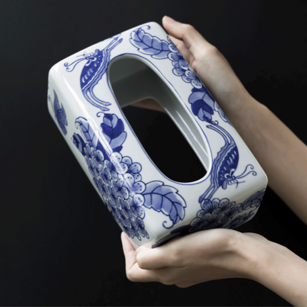 Hand Crafted Porcelain Napkin Box