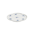 Hand-Painted Autumn Orchid and Crabapple cake Plate