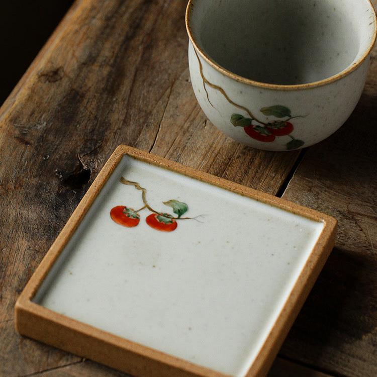 Handpainted Bloom Ceramic Tea Cup Set