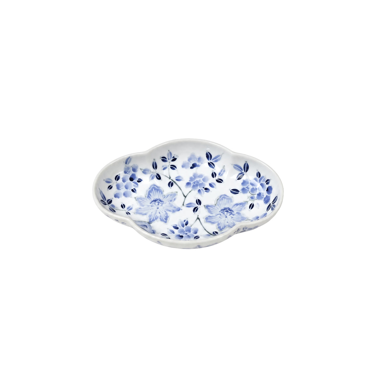 Lucky Clover Blue and White Porcelain Plate
