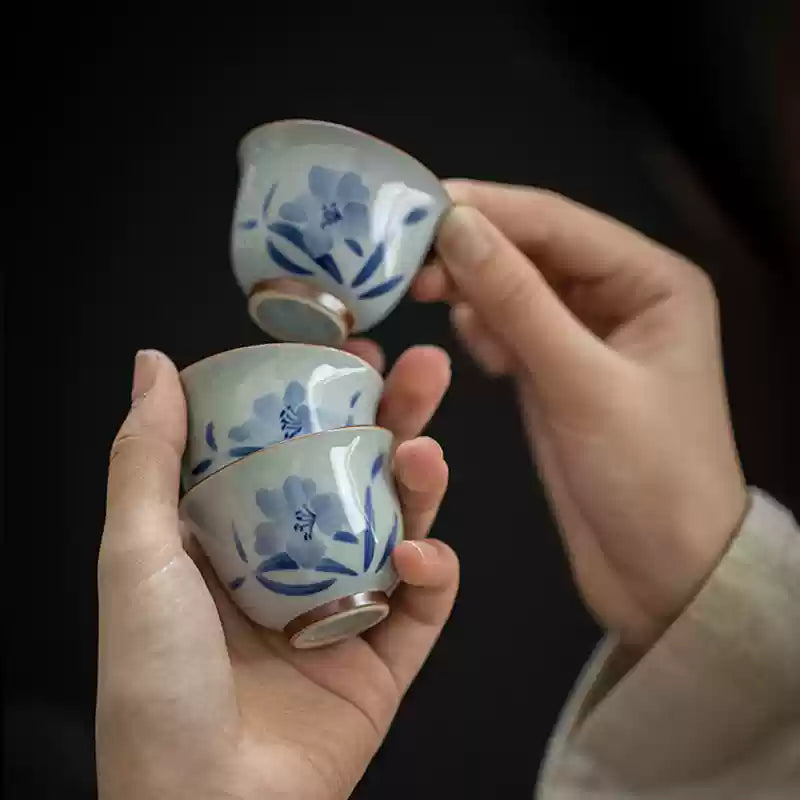 Ci Bamboo Porcelain Tea Bowl Set