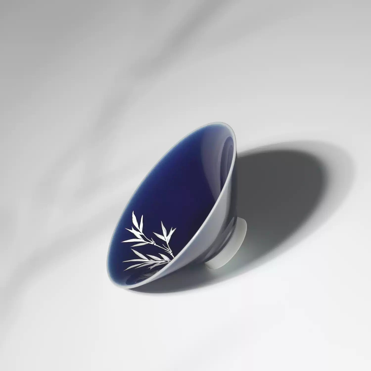 Silver Breeze  Bamboo Hand Painted Conical Cup
