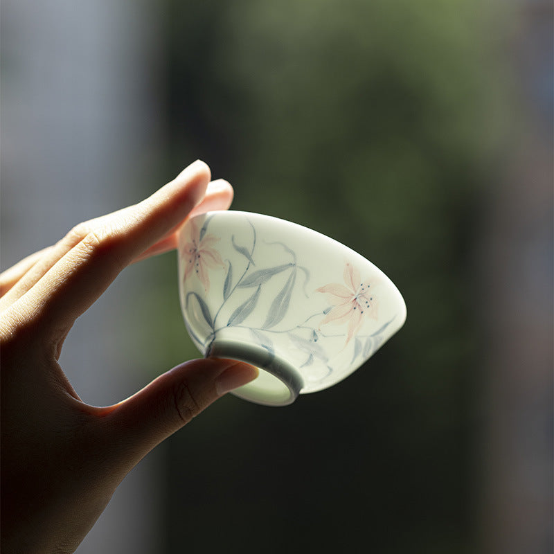 Qing Ji Ink Style Porcelain Tea Cup