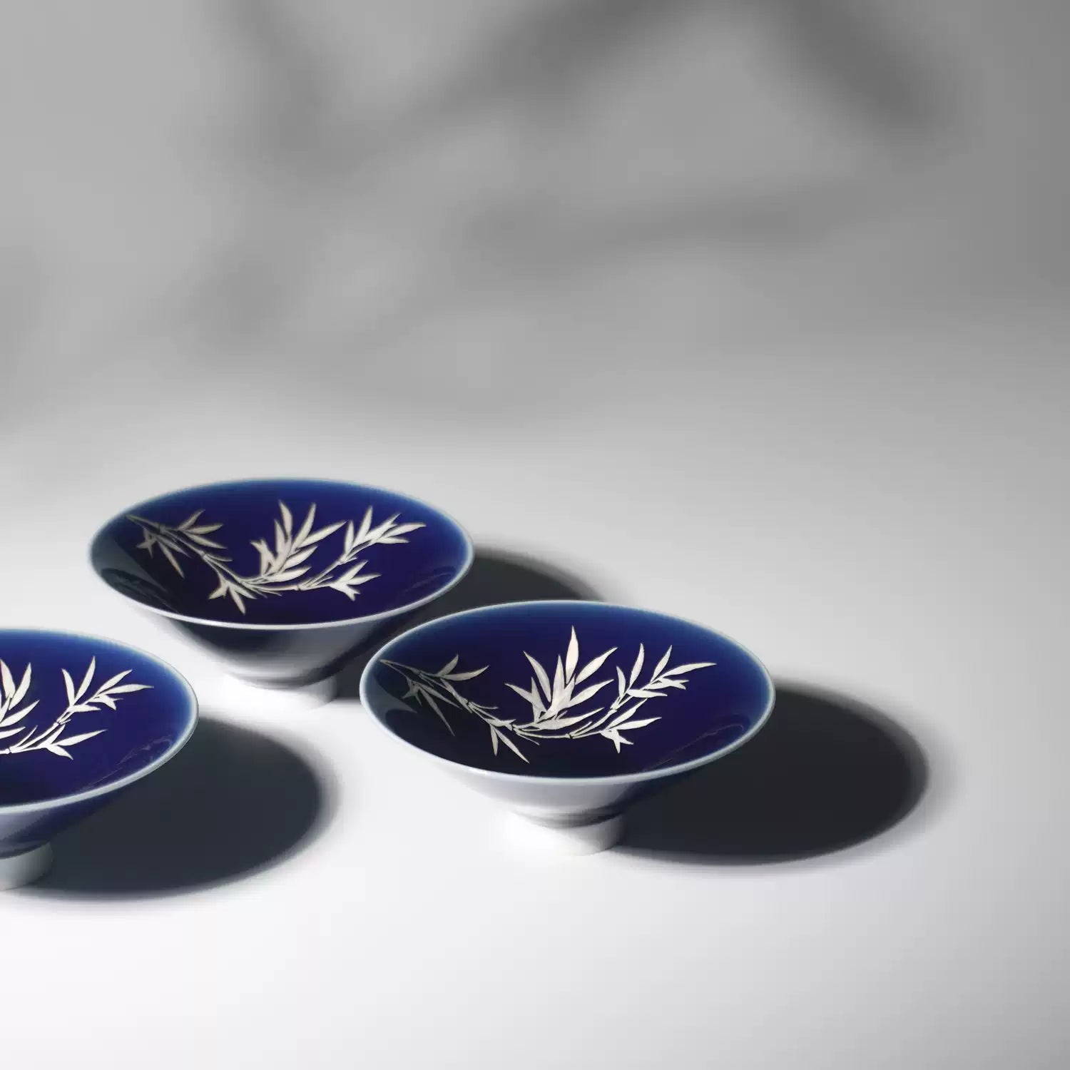 Silver Breeze  Bamboo Hand Painted Conical Cup