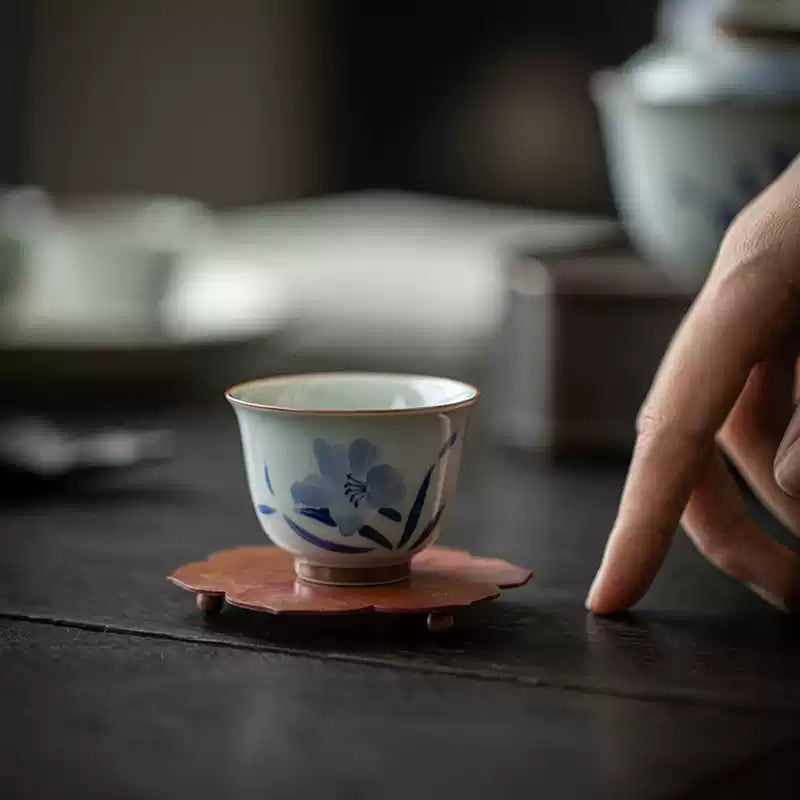 Ci Bamboo Porcelain Tea Bowl Set