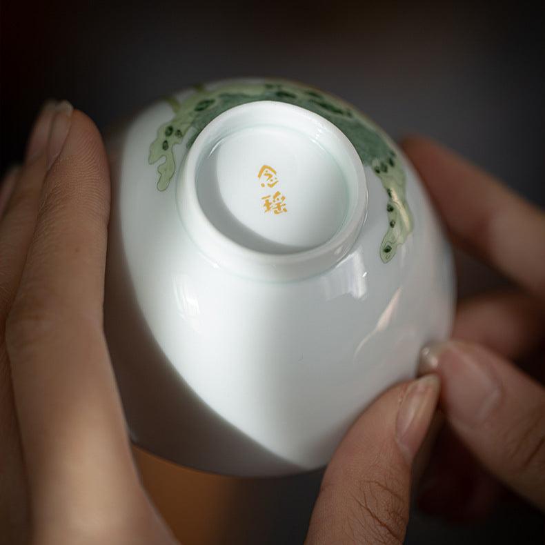Elegance Hand-Painted Porcelain Cup