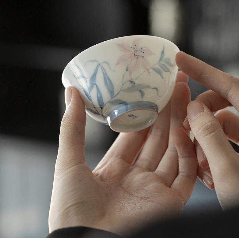 Qing Ji Ink Style Porcelain Tea Cup