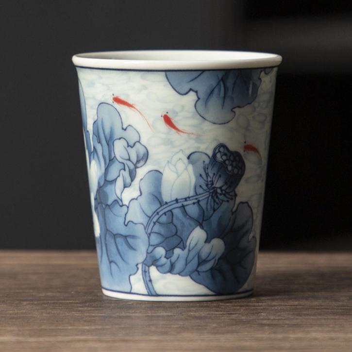 Goldfish Dance Porcelain Cup