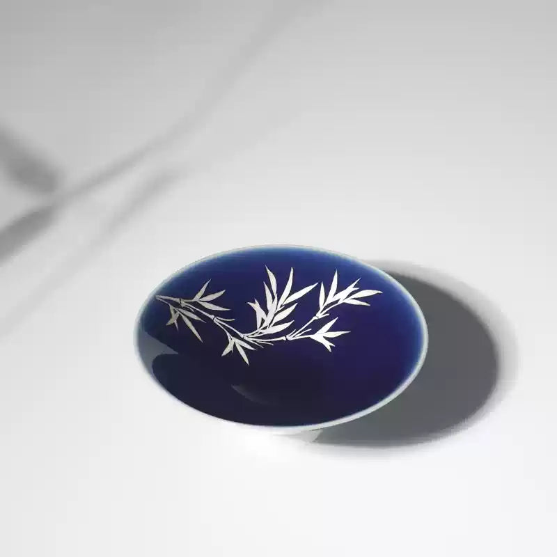 Silver Breeze  Bamboo Hand Painted Conical Cup