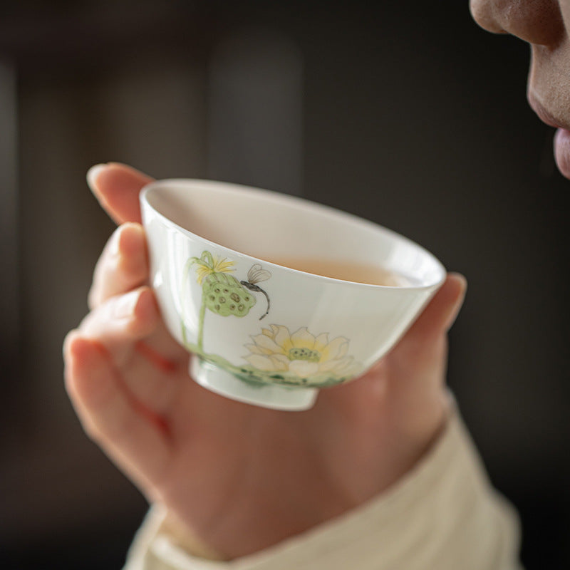 Elegance Hand-Painted Porcelain Cup