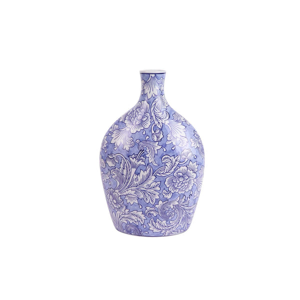 Modern Chinese Blue and White Floral Vase