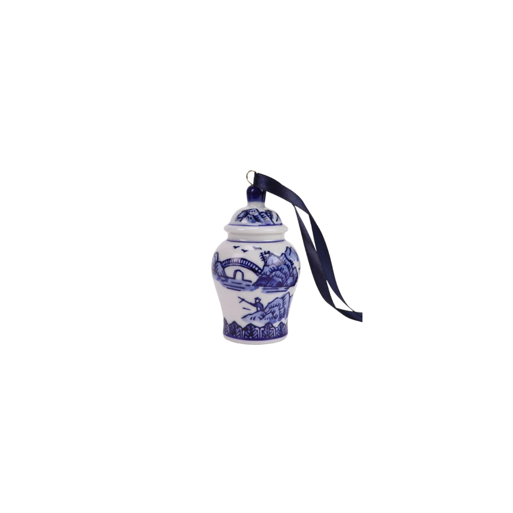 Blue and white porcelain jar - Christmas Tree Ornament