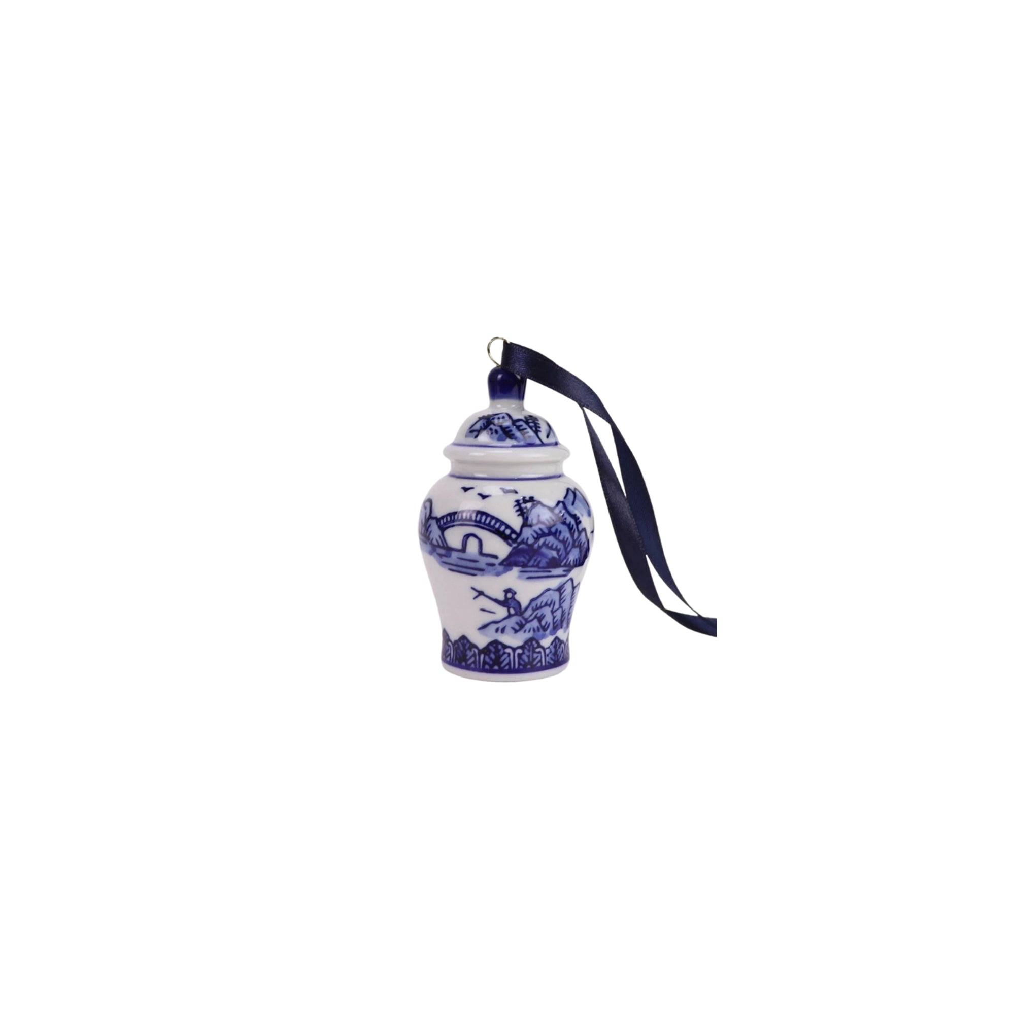 Blue and white porcelain jar - Christmas Tree Ornament